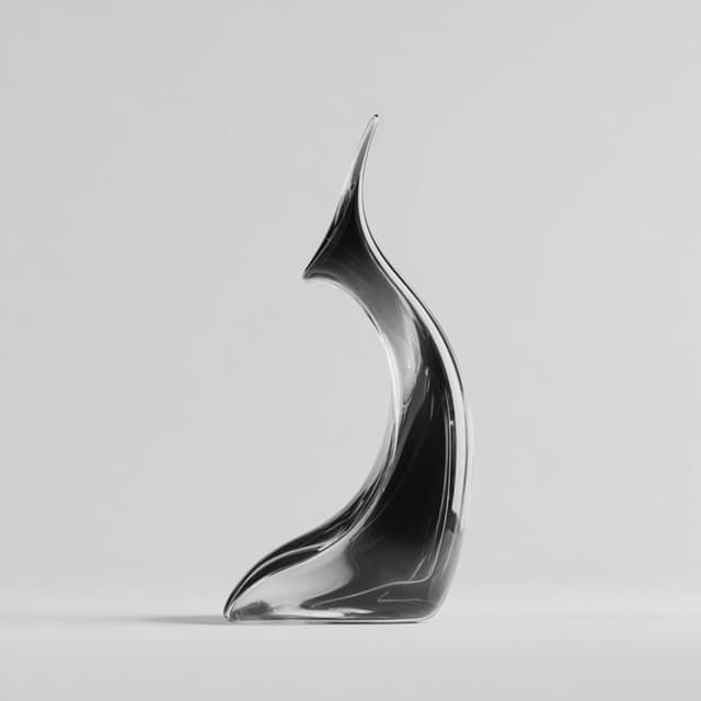 Abstract chrome sculpture